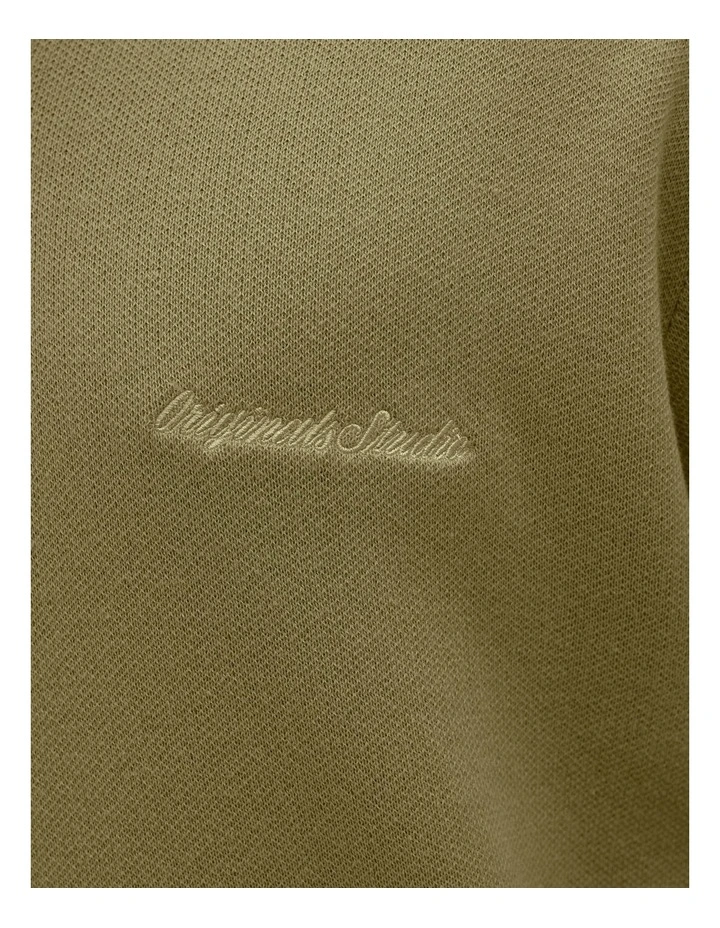 Norrebro Light Knit Short Sleeve Polo Shirt in Olive Drab image 6