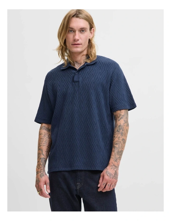 Blanewtrent Short Sleeve Polo in Black Iris image 4