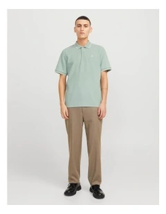 Eaustin Short Sleeved Polo in Iceberg Green