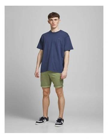 Bowie Stretch Slim Fit Chino Shorts in Deep Lichen Green