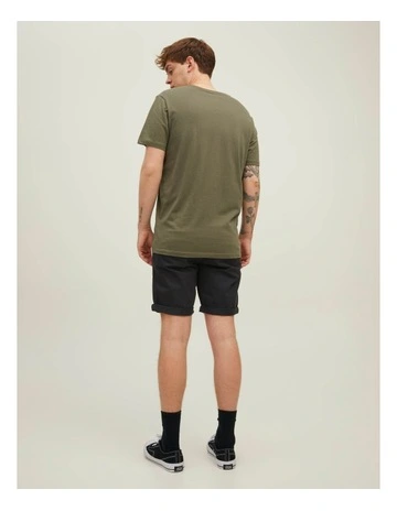 Bowie Stretch Chino Shorts in Black