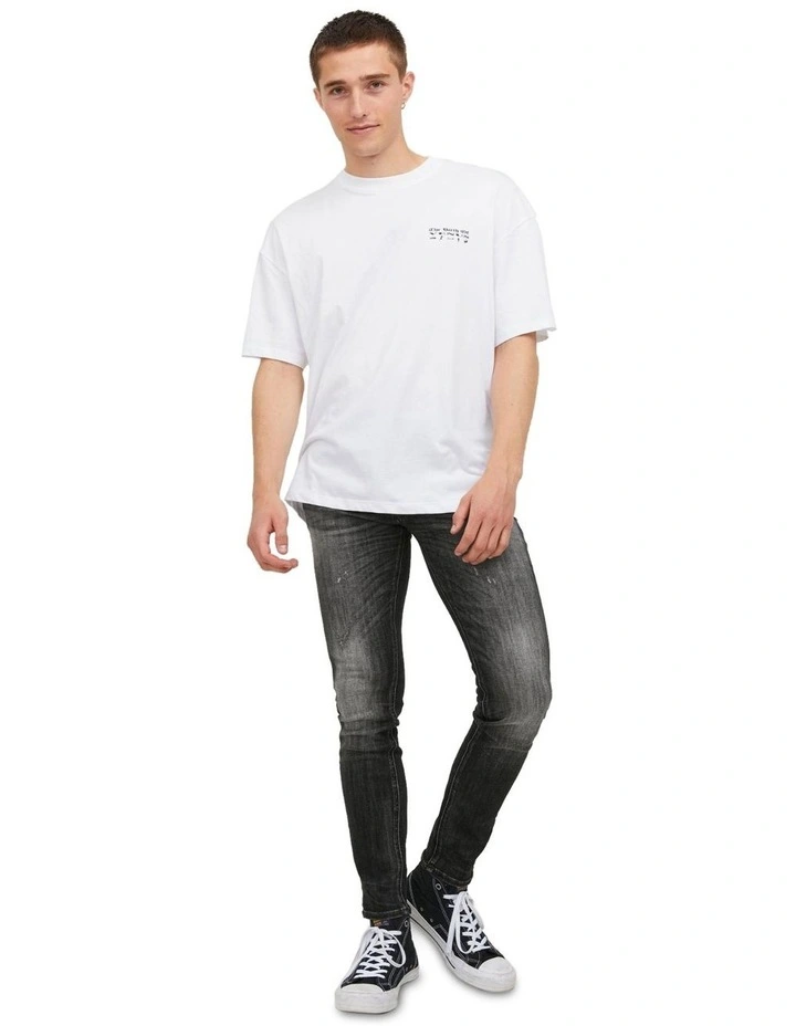 Liam Seal 584 Skinny Fit Jeans in Black Denim image 2