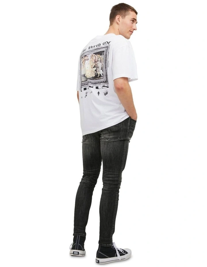 Liam Seal 584 Skinny Fit Jeans in Black Denim image 3