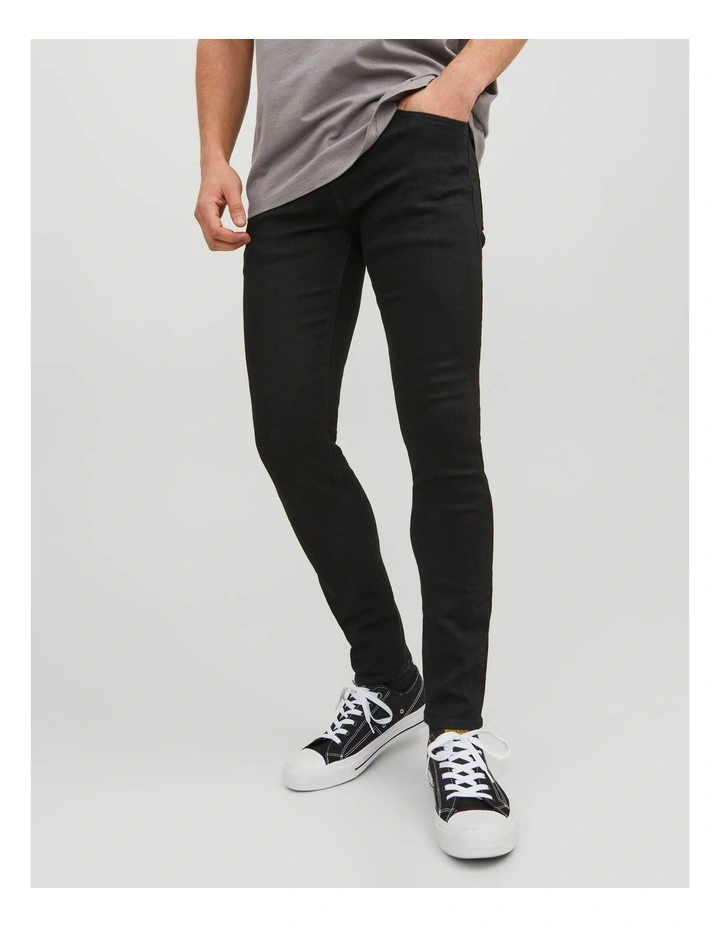 Liam Original Skinny Fit Jeans in Black image 4