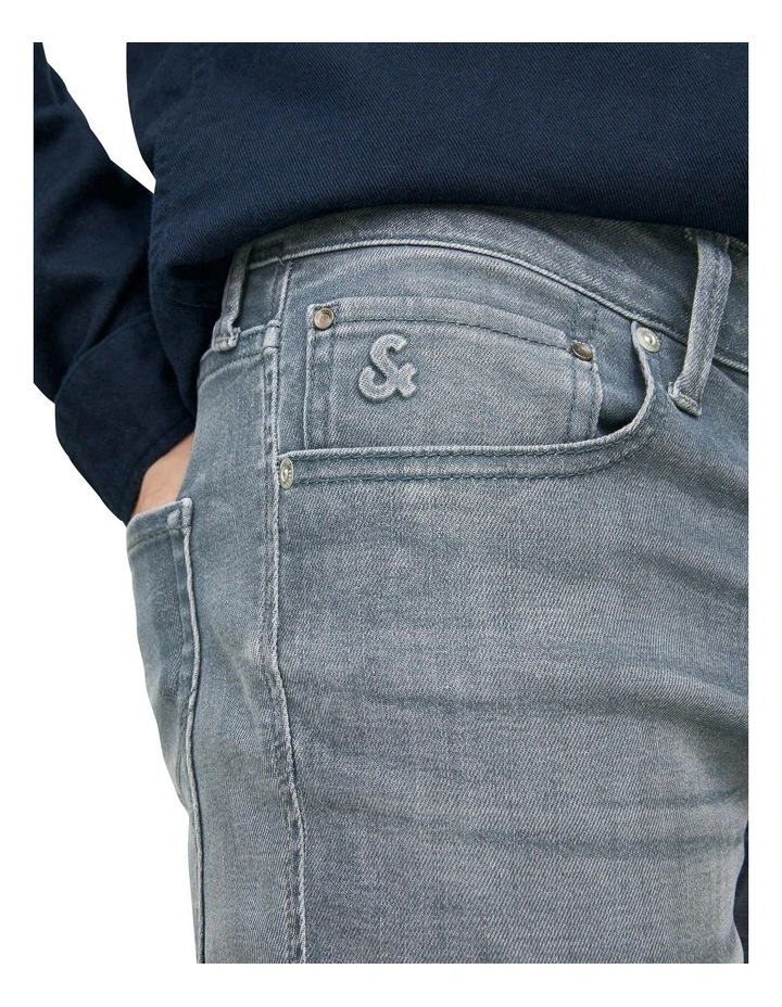 Tim Organic Cotton 319 Slim Straight Jeans in Blue Denim image 4