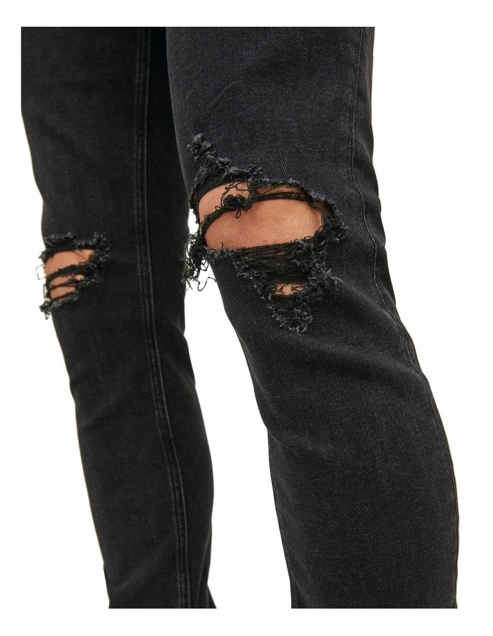 Liam Original Skinny Fit Jeans in Black Denim image 4