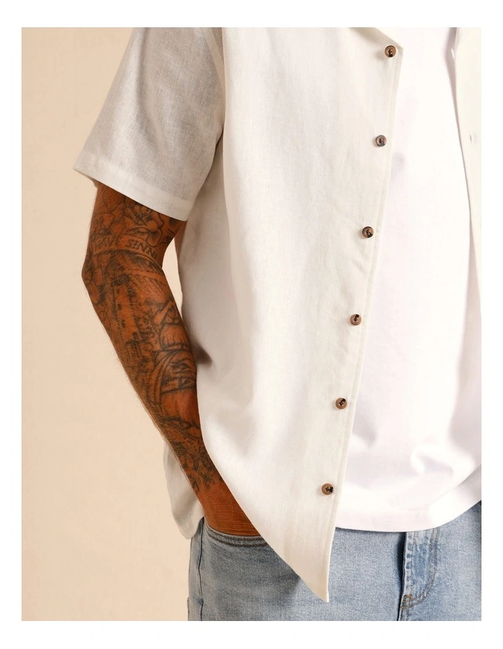 Haven Hemp Relaxed Fit Shirt in White image 2