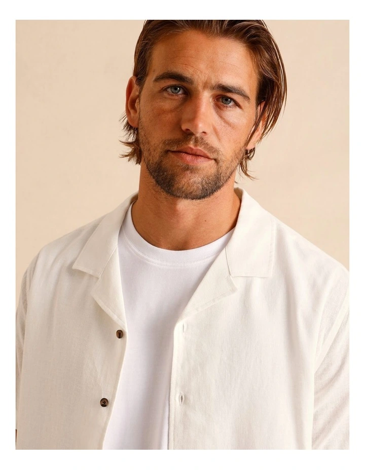 Haven Hemp Relaxed Fit Shirt in White image 3