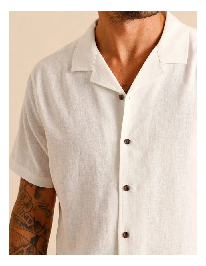 Haven Hemp Relaxed Fit Shirt in White image 7
