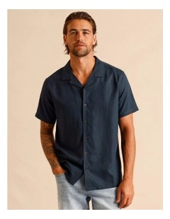 Haven Hemp Relaxed Fit Shirt in Navy