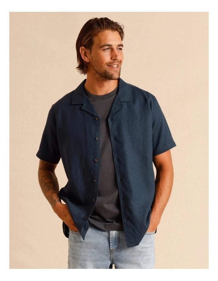 Haven Hemp Relaxed Fit Shirt in Navy image 4