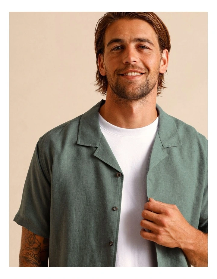 Haven Hemp Relaxed Fit Shirt in Green image 2