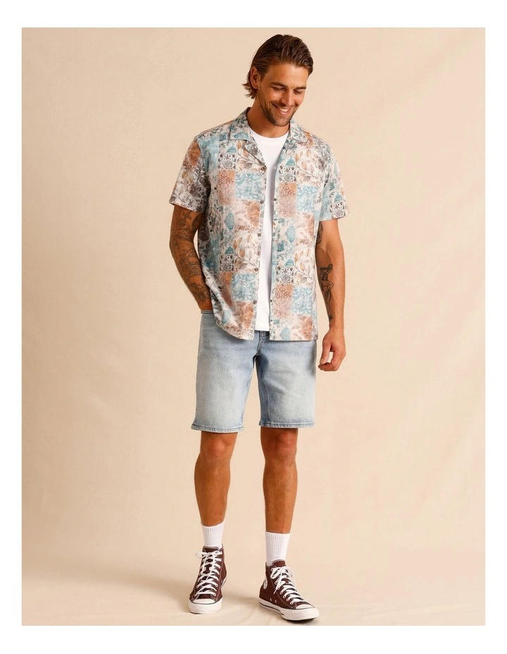 Karan Print Short Sleeve Shirt in Blue image 6