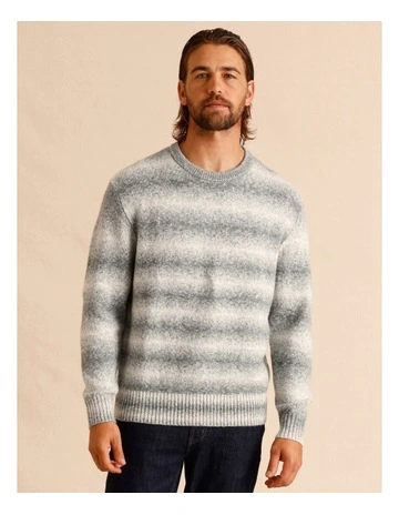 Olden Gradient Crew Knit in Blues