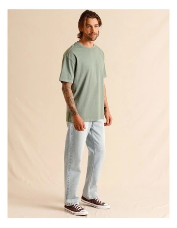 Essential Vance Vintage Oversize Tee in Sage