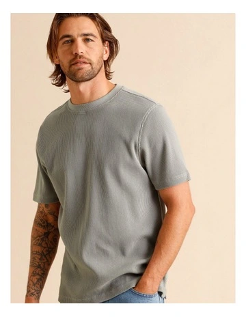 Tanner Textured Tee in Grey