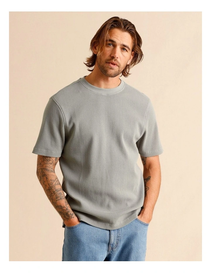 Tanner Textured Tee in Grey image 3