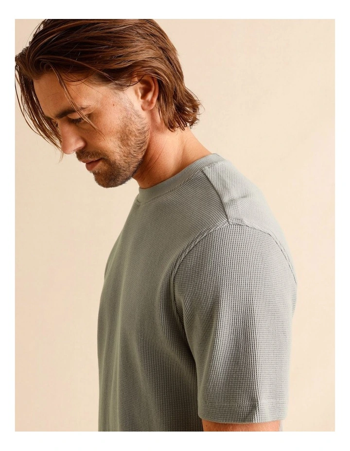 Tanner Textured Tee in Grey image 4