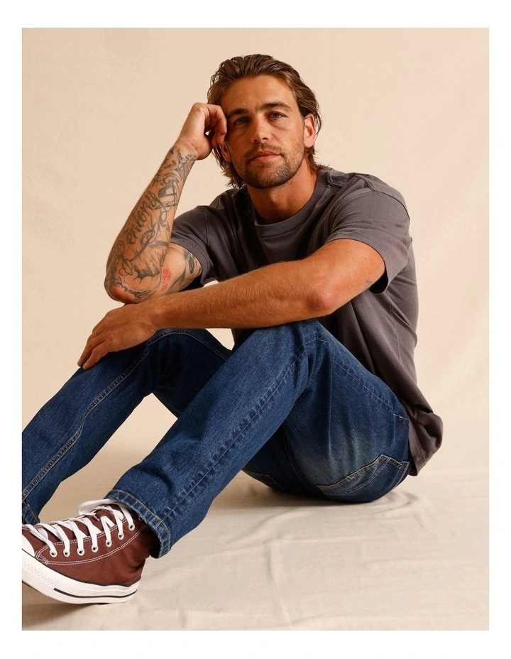 Kristian Slim Tapered Jean in Mid Night image 2