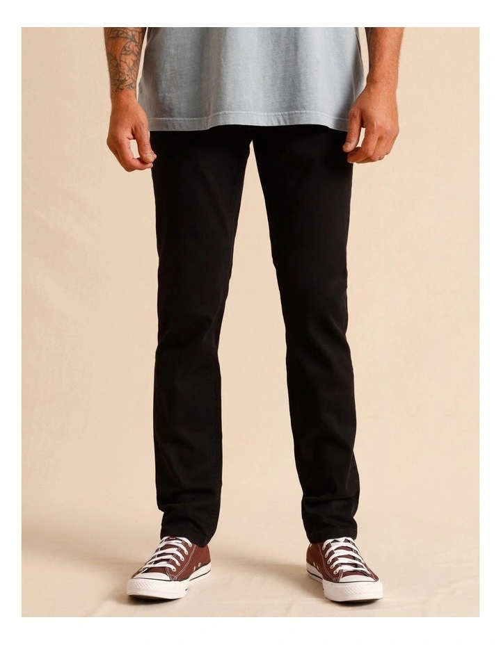 Kristian Slim Tapered Jean Solid Black image 1
