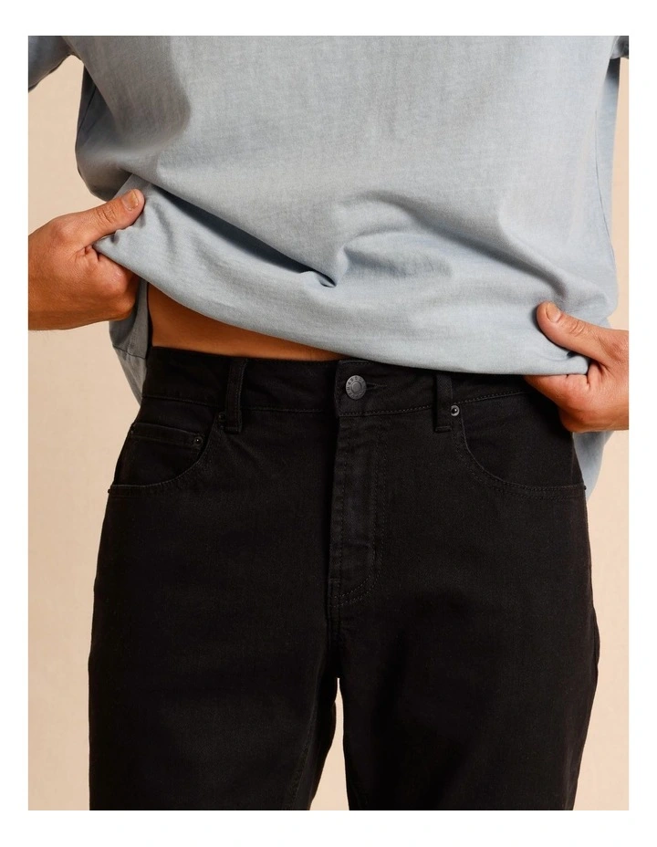 Kristian Slim Tapered Jean Solid Black image 5