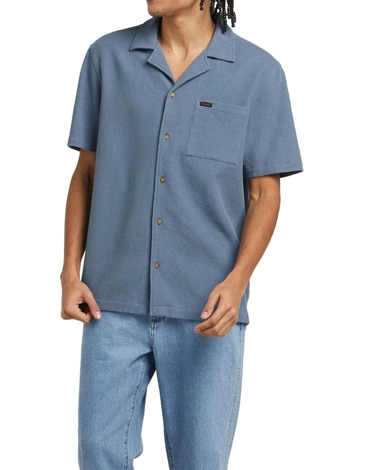 Resort Waffle Shirt in Blue image 1