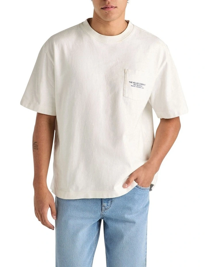 Box Cutter Pkt Tee in White image 1