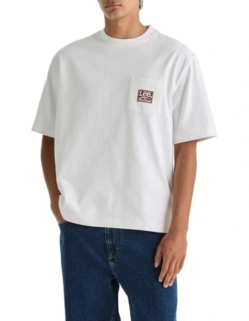 Heritage Box Cutter Pocket Tee in White