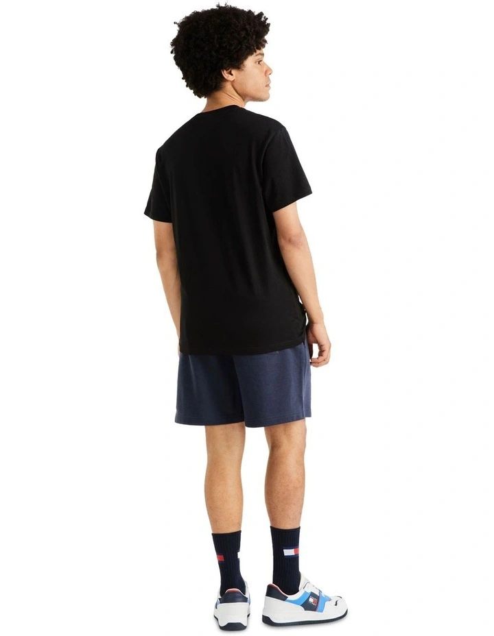 Slim Essential Tommy Tee in Black image 2
