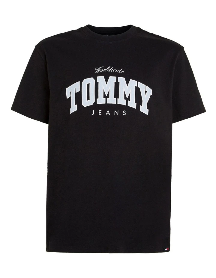 Varsity Logo T-shirt in Black image 5