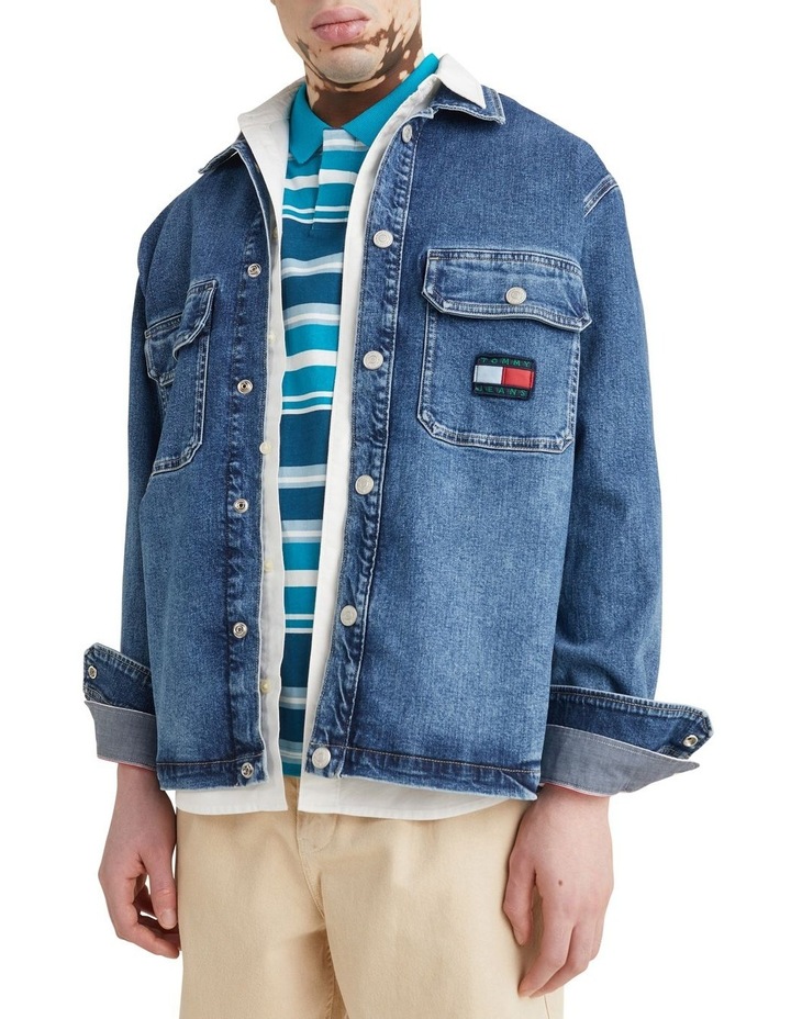 men's washed vintage denim varsity jacket