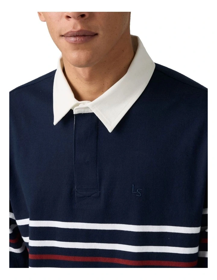 Union Rugby Shirt in Navy image 3