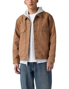 Western Shorthorn Trucker Jacket in Bison