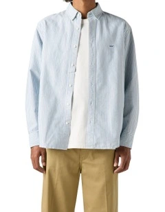 Authentic Button-Down Shirt in Waylon Stripe True Blue