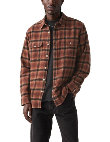 Jackson Worker Overshirt in James Plaid Chicory