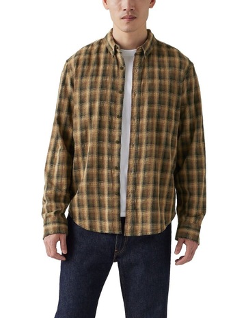 Authentic Button-Down Shirt in Yuri Plaid Kelp