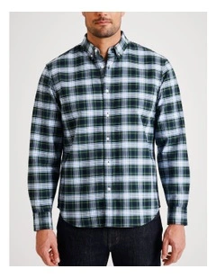 Authentic Button-Down Shirt Raffa Plaid in Dark Green
