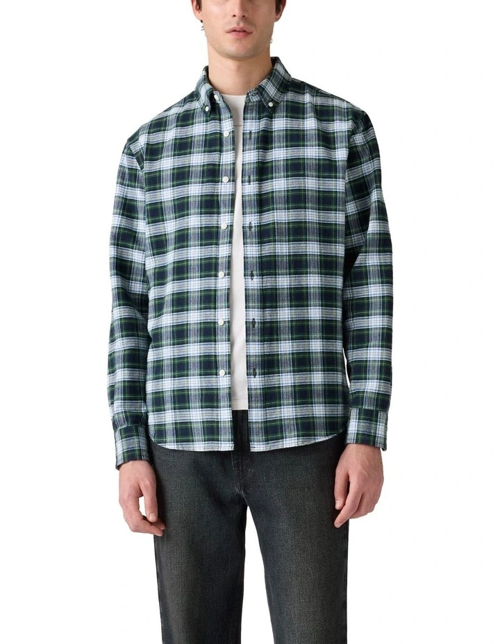 Authentic Button-Down Shirt Raffa Plaid in Dark Green image 3