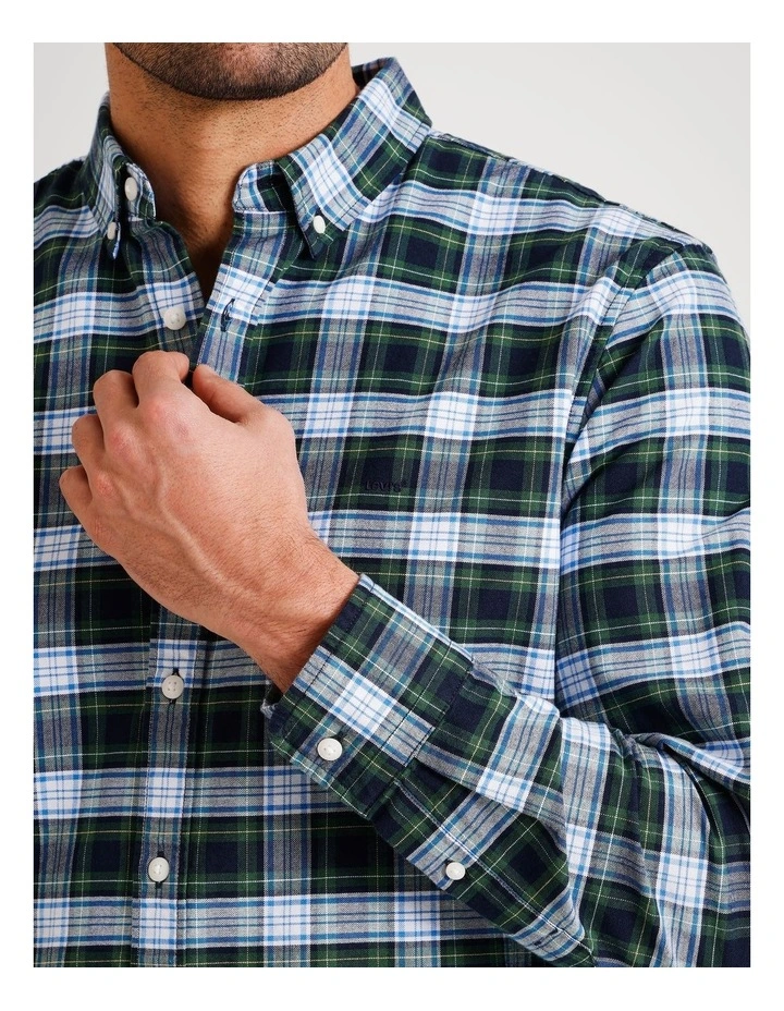 Authentic Button-Down Shirt Raffa Plaid in Dark Green image 3