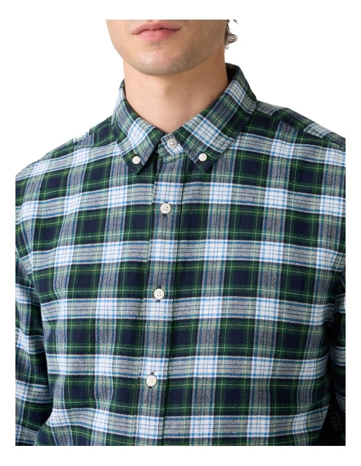 Authentic Button-Down Shirt Raffa Plaid in Dark Green image 4