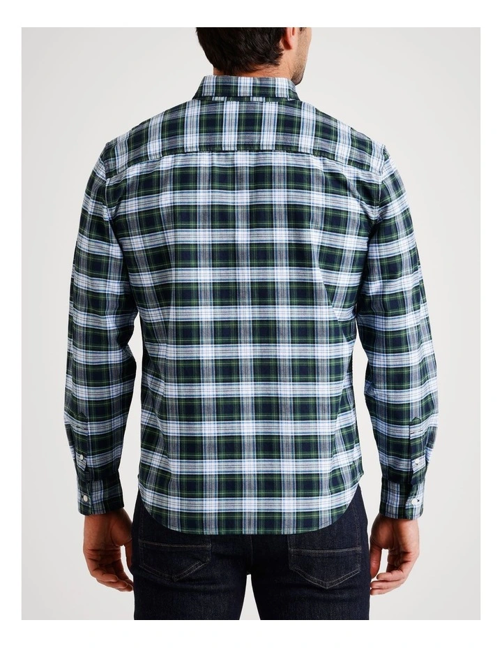 Authentic Button-Down Shirt Raffa Plaid in Dark Green image 5