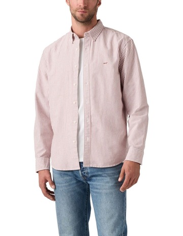 Waylon Stripe Russet Brown colour