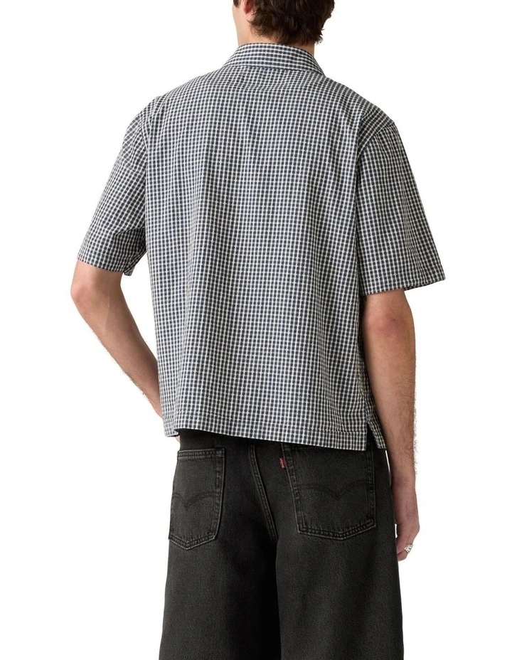 Short-Sleeve Zandt Cropped Shirt in Ian Dobby Plaid image 2