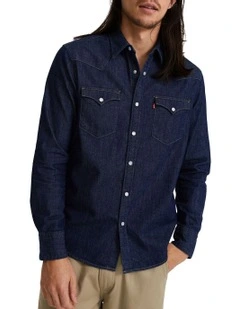 Barstow Western Denim Shirt Blue