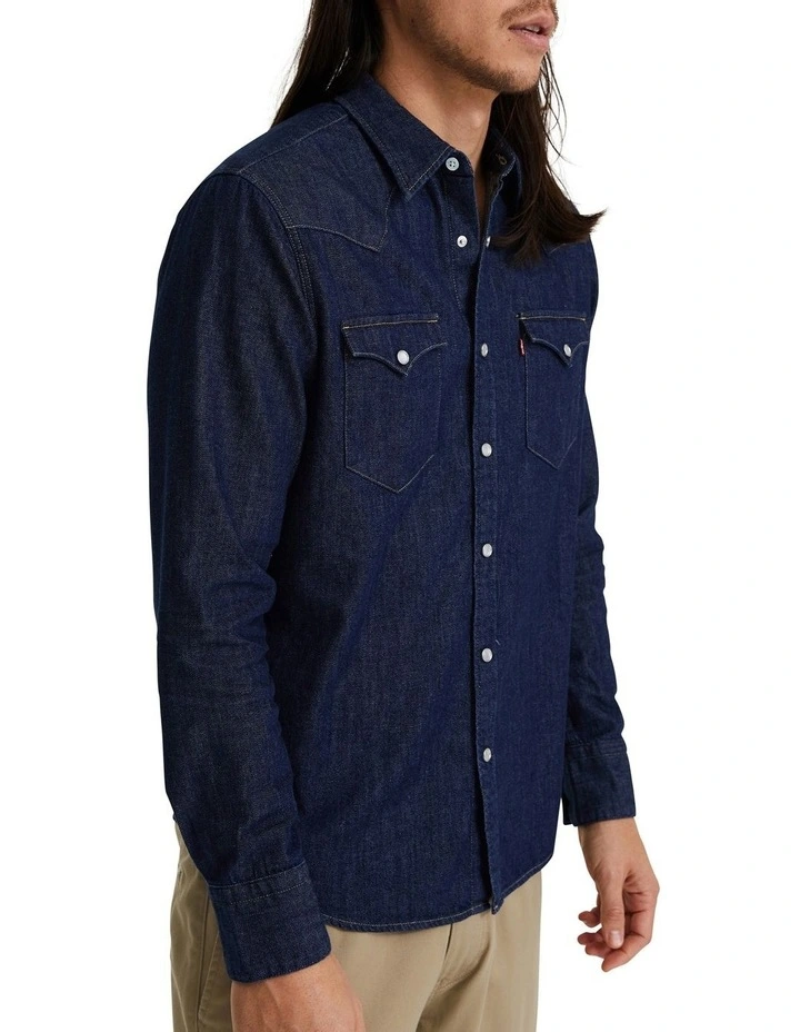 Barstow Western Denim Shirt Blue image 2