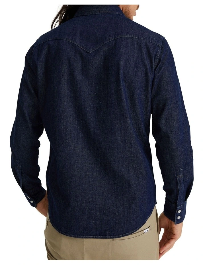 Barstow Western Denim Shirt Blue image 3