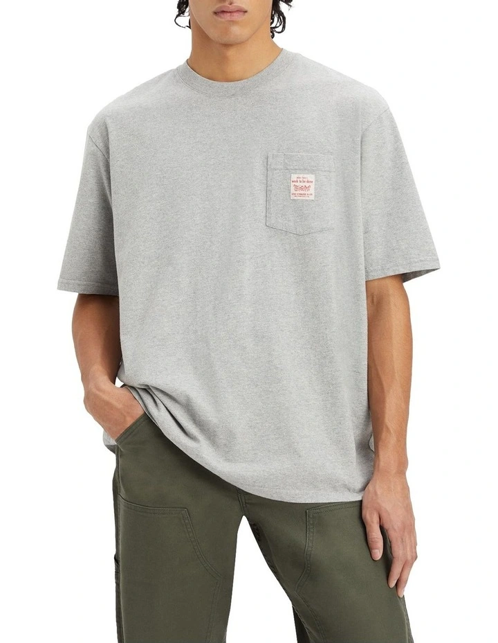 Workwear T-shirt in Grey Heather image 1