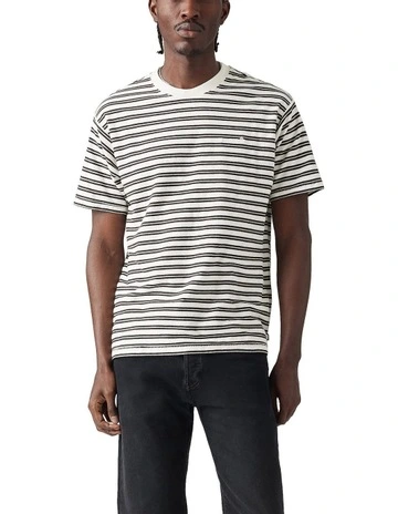 Red Tab Vintage T-Shirt in Miles Stripe