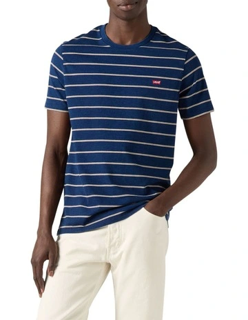 Original Housemark T-shirt in Stripe True Indigo