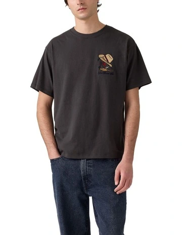 Graphic Vintage Fit T-shirt in Boots And Hat Phantom